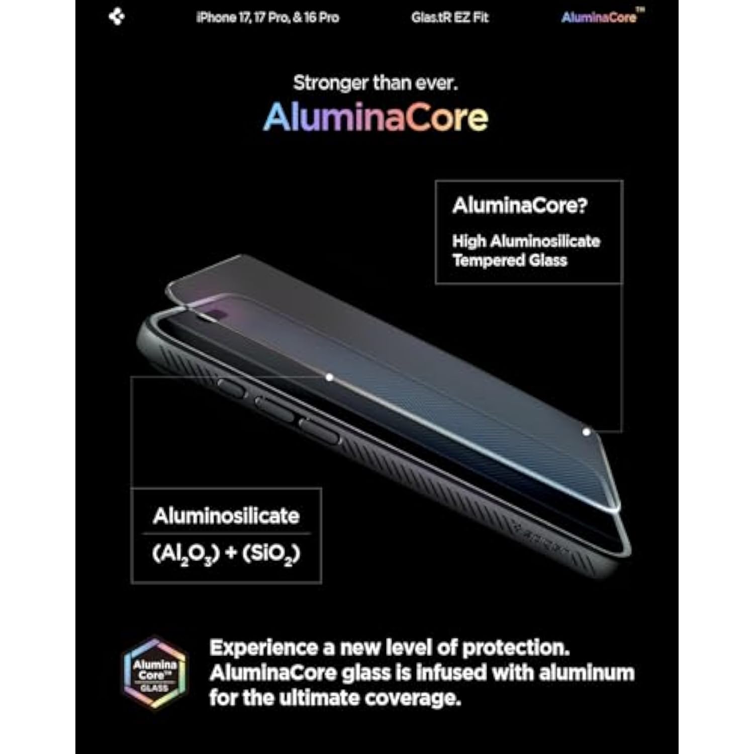 Spigen Tempered Glass Screen Protector [GlasTR EZ FIT] designed for iPhone 16 Pro [2 Pack]