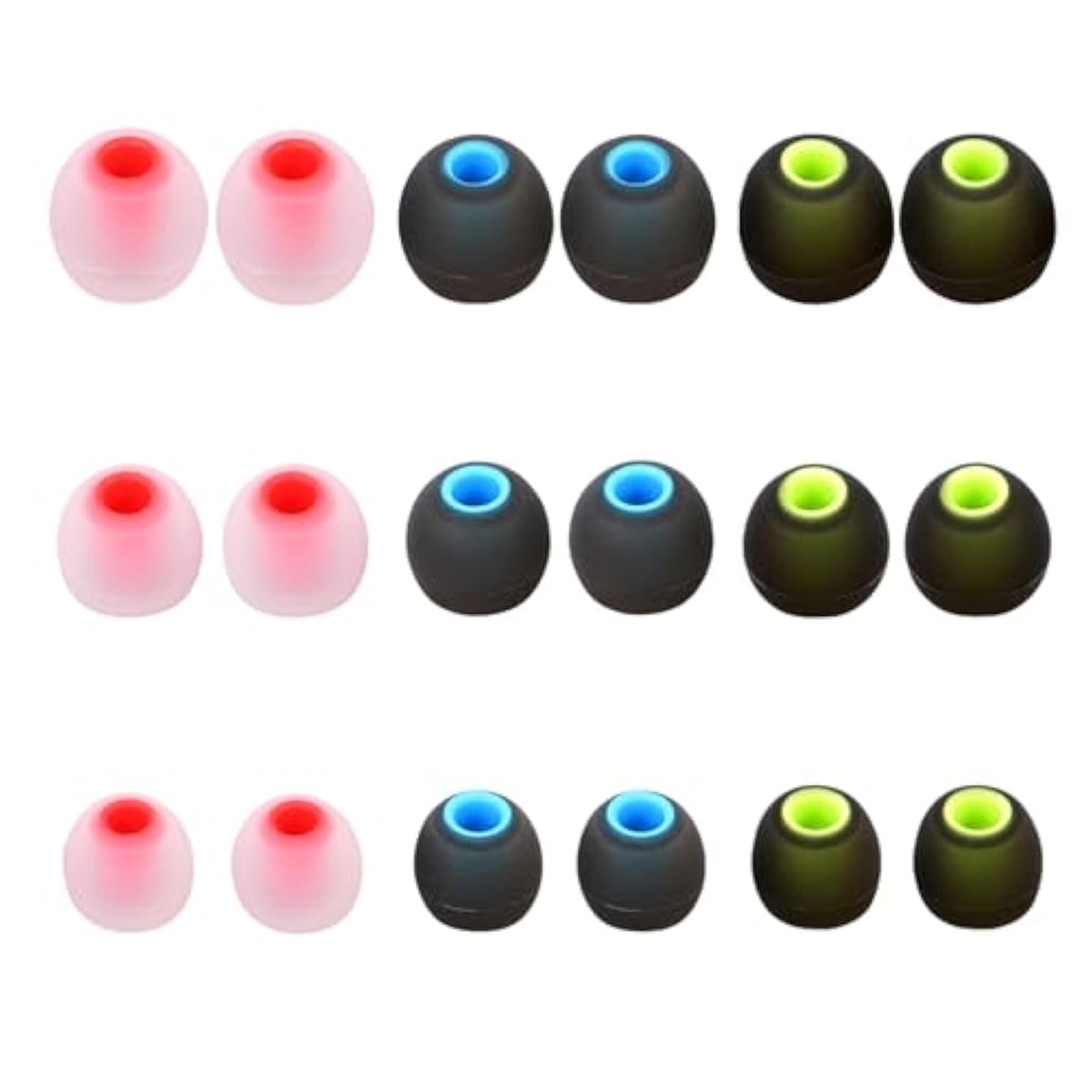 Silicone Replacement Earbud Tips Earbud Covers Ear Tips Fit For In-Ear Headphones (Inner Hole 3.8Mm -5.1Mm) Earbud Replacement Tips 9 Pairs