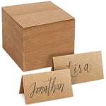 Sustainable Greetings 200 Pack Kraft Paper Place Cards For Table Setting - Blank Name Cards For Wedding Reception, Baby Shower, Table Numbers (3.5 X 2 In, Brown) - Placecards