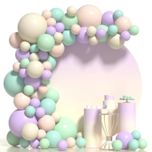 Pastel Balloon Garland Kit,5 12 18 Inch Balloons For Happy New Year 2024 Birthday Party Baby Shower Graduation Wedding Holiday Party Decoration