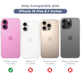 [6 In 1 For Iphone 16 Plus Screen Protector (6.7 Inches), 2 Pack Iphone 16 Plus Front Privacy Screen Protector & 2 Pack Back Screen Protector And Camera Lens Protector, 9H Hardness, Ultra Hd