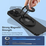 Magnetic Phone Ring Holder for MagSafe Gym Phone Grip Stand Finger Ring Kickstand Dual-Sided Magnetic Stand for iPhone 17 16 Pro Max 16e 15 14 13 12