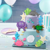 11 Pcs Under The Sea Cake Decorations Sea Ocean Cake Toppers Ocean Sea Animals Cake Toppers For Ocean Themed Baby Shower Birthday Party Supplies