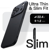 Slim Case For Iphone 17 Pro 6.3-Inch, Ultra-Thin Lightweight Minimalist Phone Cover With Camera Lens Protection, Matte Anti-Fingerprint Finish (Black)