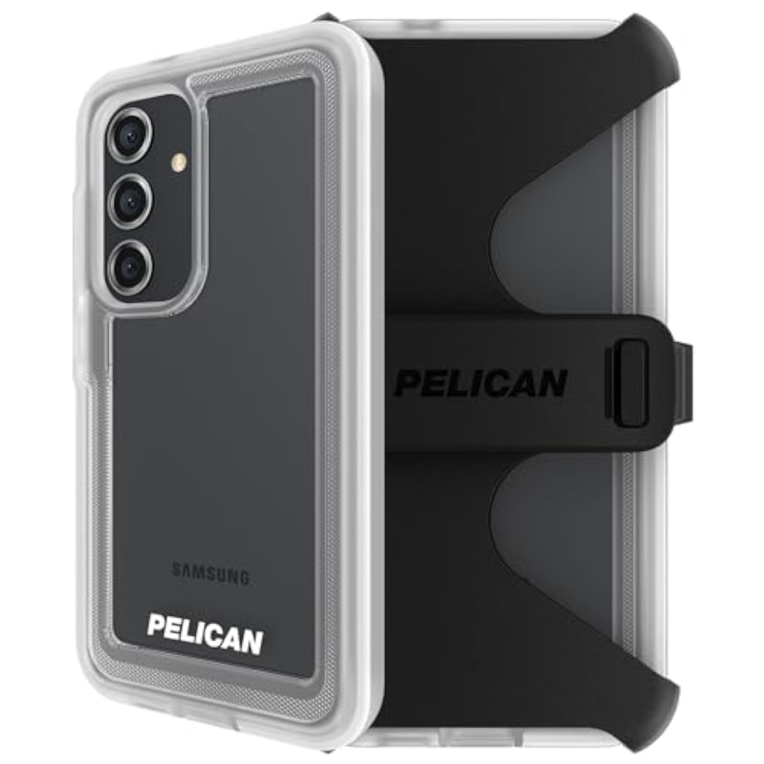 Voyager - Samsung Galaxy S24 Plus Case [6.7"] [18Ft Mil-Std Drop Protection] [Wireless Charging] Phone Case For Samsung Galaxy S24 Plus W/Belt Clip Holster Phone Stand - Anti Yellowing - Clear