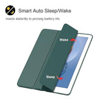 Case For 10.2 2021/2020/2019, Smart Lightweight Trifold Stand Cover, Auto Sleep/Wake Soft Tpu Pencil Holder Case For 10.2 Inch 9Th/8Th/7Th Generation - Dark Green
