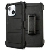 Compatible With Defender Iphone 15 Case With Clip,Holster With Kickstand,For Heavy Duty Iphone 15 Phone Case Rugged 2 Layers Of Sturdy,Anti-Drop For Phone Case Iphone 15 Case Protective(Black)