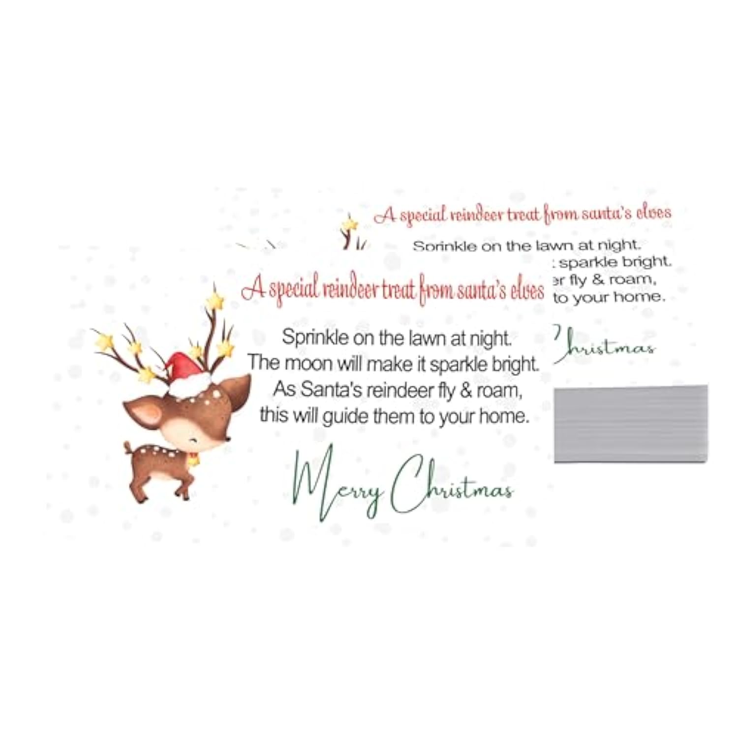 Magic Reindeer Food Gift Tags, Christmas Party Supplies Kids Gift Labels, 15 Pack