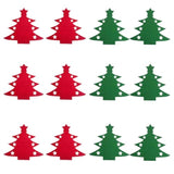 Festive Christmas Tree Cutlery Set Advent Calendar 2025-12Pcs Christmas Table Decor,6 Red 6 Green Xmas Tree Tableware Holder- Party Christmas Utensil Holder