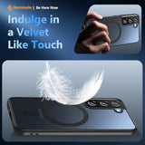 For Samsung Galaxy S22 Case,Magnetic S22 Phone Case Compatible With Magsafe, Military-Grade Protection Translucent Matte Back Cover Slim Rugged Cover Shockproof Case For Galaxy S22,Black