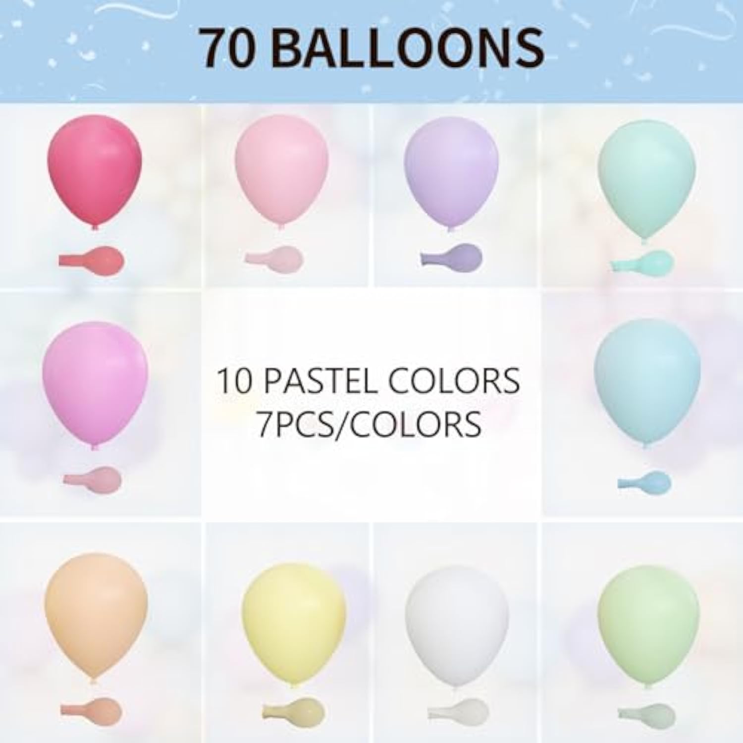 Pastel Balloons 70Pcs 12 Inches Party Decorations For Girls Women Latex Ballons Baby Shower Wedding Birthday Decro For Men Kids Baby