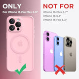 Magnetic iPhone 16 Pro Max Case, Full Camera Protection, MagSafe, Matte Peach Pink