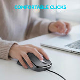 Classic Wired Office Mouse Ergonomic Usb Optical 3-Button 1000 Dpi Comfortable Durable For Windows Mac Laptop Desktop Black (1)