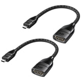 Cable Matters 2-Pack 8K / 4K 120Hz Micro HDMI to HDMI Adapter (Micro HDMI Adap