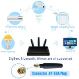 Wifi Antenna Wifi, Wimax Bluetooth And Zigbee Mini Profile Rp Sma Plug Connector