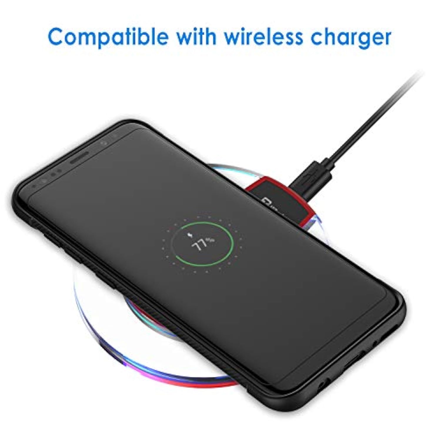 JETech Slim Fit Case for Samsung Galaxy S9+ Plus, Thin Phone Cover with Shock-Absorption and Carbon Fiber Design (Black)