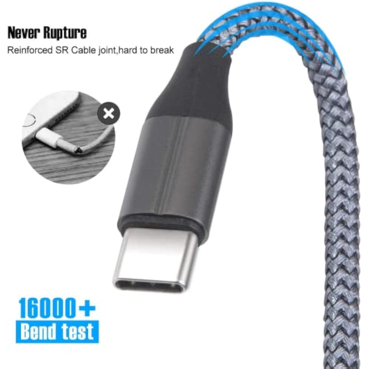 10 Ft Usb Type C Cable,Extra Long 3 Pack 10 Foot Usb C Cable Usb A 2.0 To Usb-