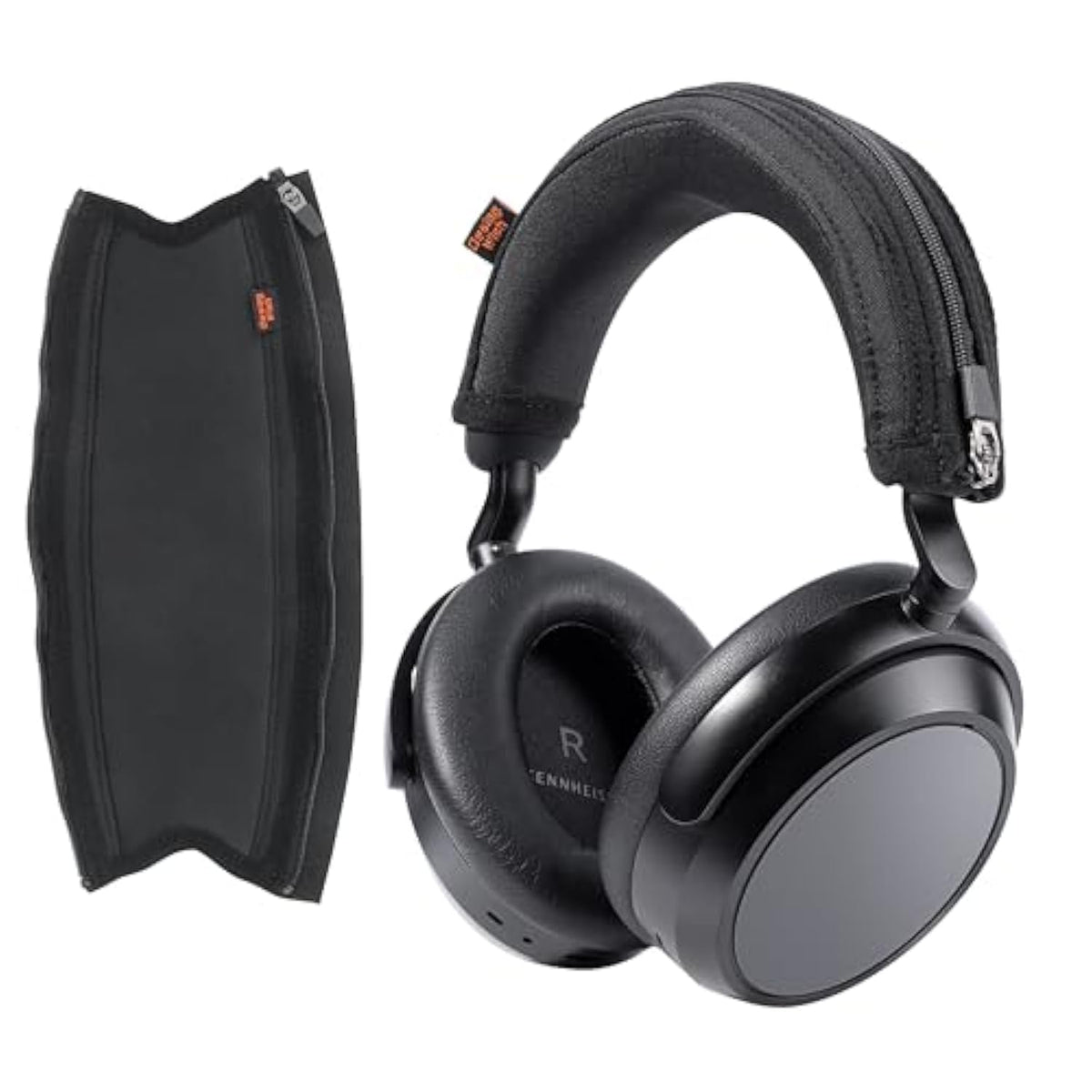 Momentum 4 Protective Headband Cover Compatible With Sennheiser Momentum 4 Headphone Thicker Sports Fabric Replacement Headband Cushion Pad Cover Headphone Headband Protector (Black)