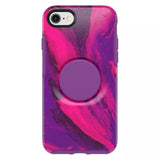 OtterBox + Pop Symmetry Series Case for iPhone SE (3rd & 2nd gen) & iPhone 8/7 (Only - Not Plus) - Non-Retail Packaging - Berry Flow