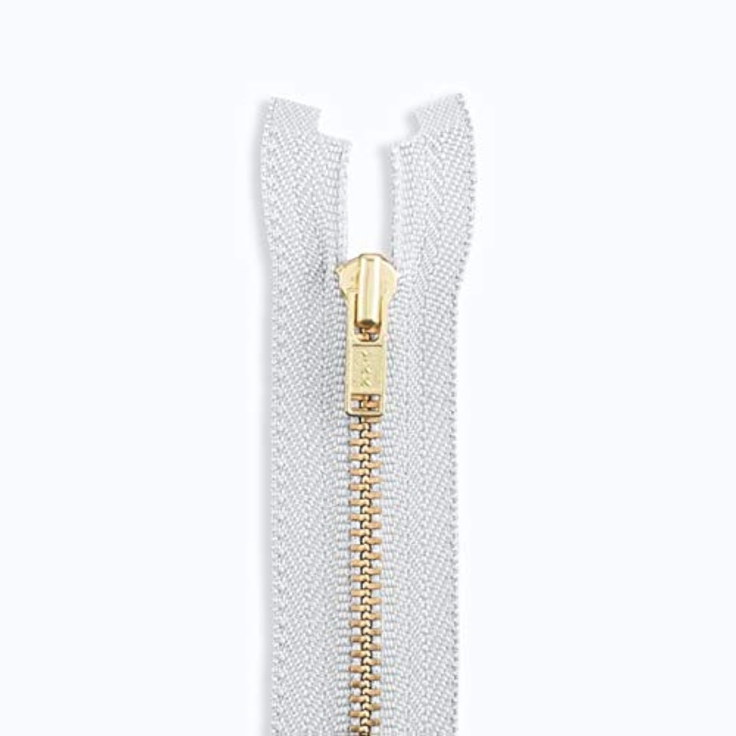 14" Brass Jacket Zipper White 14 Inch Zip For Sewing Craft