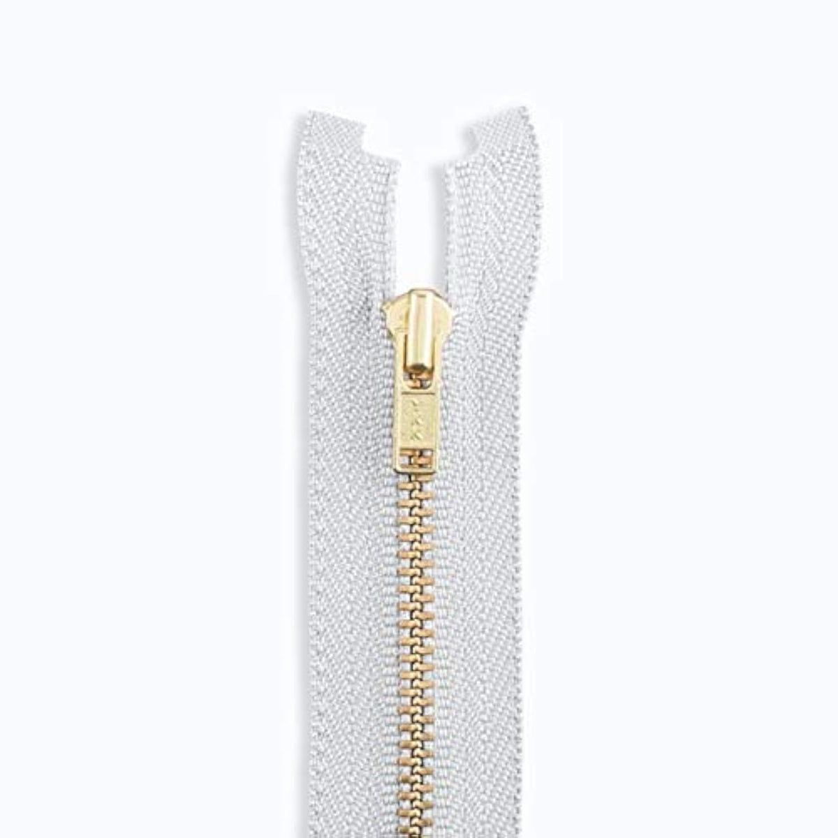 14" Brass Jacket Zipper White 14 Inch Zip For Sewing Craft