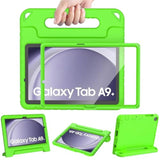 Kids Case For Samsung Galaxy Tab A9+/A9 Plus 11 Inch 2023 Case With Builtin Screen Protector, Light Weight Shock Proof Handle Stand Kids Friendly Cover For (Smx210/X216/X218),Green