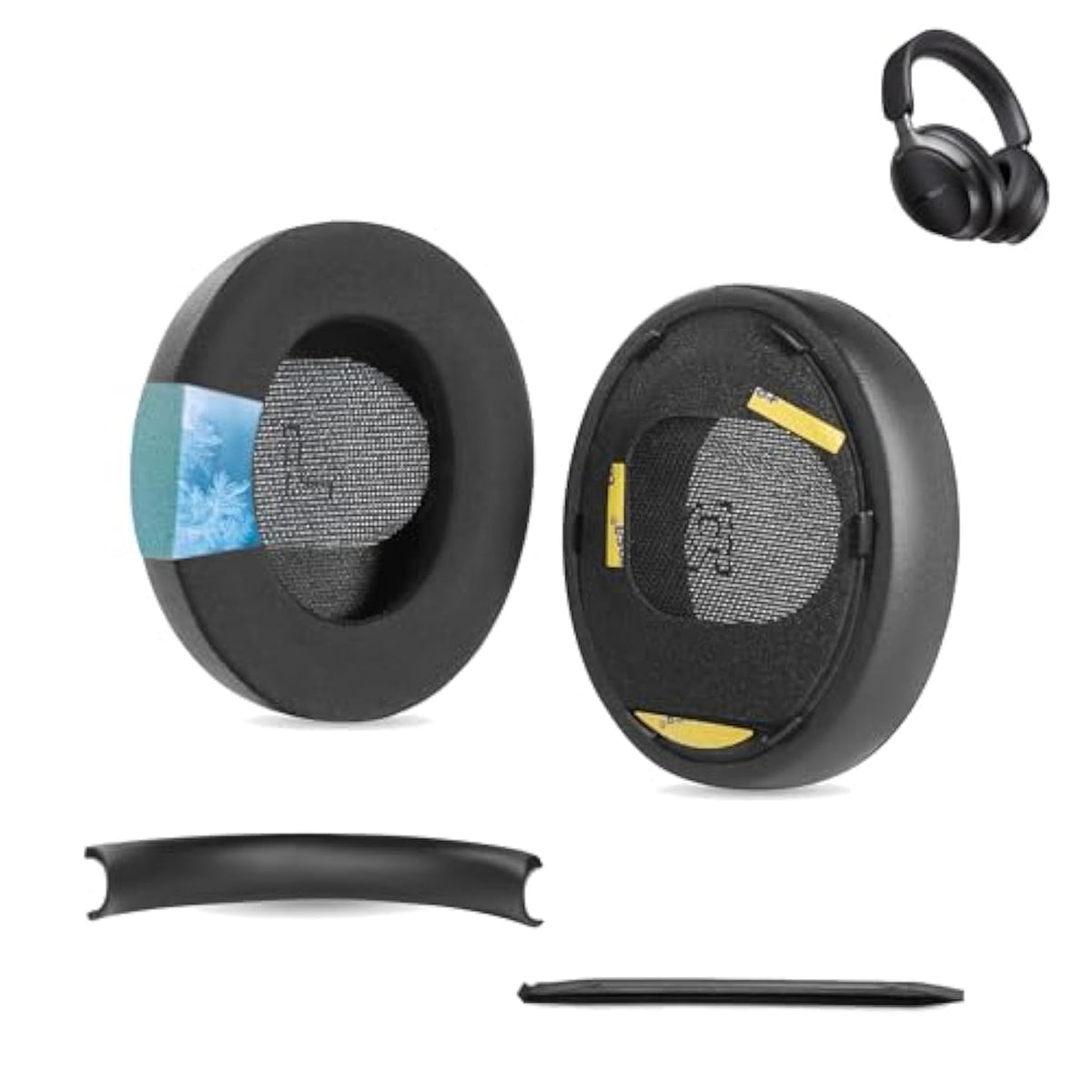 Cooling-Gel Qc Ultra Earpads Replacement Ear Cushions Compatible With Bose Quietcomfort Ultra (Qc Ultra) Wireless On-Ear Headphones Earcups Parts