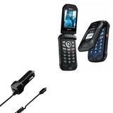 BoxWave Car Charger Compatible with Kyocera DuraXE Epic (with Camera) - Car Charger Plus, with Extra USB Port and Integrated Built-in Cable - Black