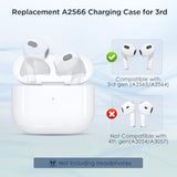Replacement Charge Case For Airpod 3Rd Generation Charging Case, Wireless Air Pod Charging Cases Only With Bluetooth Pairing Sync Button, Replacement Air Pods 3Rd Generation Case