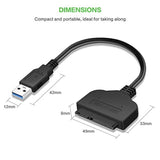 Usb 3.0 To 2.5” Sata Iii Hard Drive Adapter Cable, Converter For 2.5" Ssd/Hdd