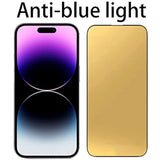 2 Pack Anti-Blue Tempered Glass Screen Protector Film For Iphone 16 Pro/Iphone 17 6.3 Inch Gold