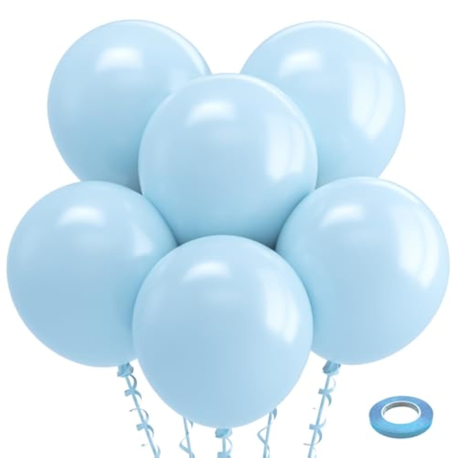 30 Pack 18" Pastel Blue Balloons for Parties & Celebrations