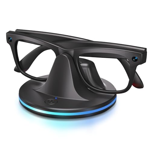 Charger for RayBan Meta Glasses, 7-Color Breathing Light Charging Station Compatible with Ray-Ban Meta Smart Glasses Wayfarer, Headliner, Skyler,