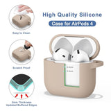 Soft Silicone Protective Case for Apple AirPods 4th Generation with Lanyard and Keychain, Wireless Charging Compatible, 12 Beautiful Colors, Full Protection, Shock Resistant, Drop Protection, 1-Year Warranty