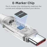 6.6Ft 100W Usb C To Usb C Cable 2Pack Silicone Usb C Cable 5A Usb Type C Fast Charging Cable With Led Display For Samsung Galaxy A54 A44 A34 A24 A14