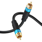 Rca Audio Subwoofer Cable (15Ft, Dual Shielded, Gold Plated Rca Connectors) – For Subwoofer, Amplifier, Home Theater