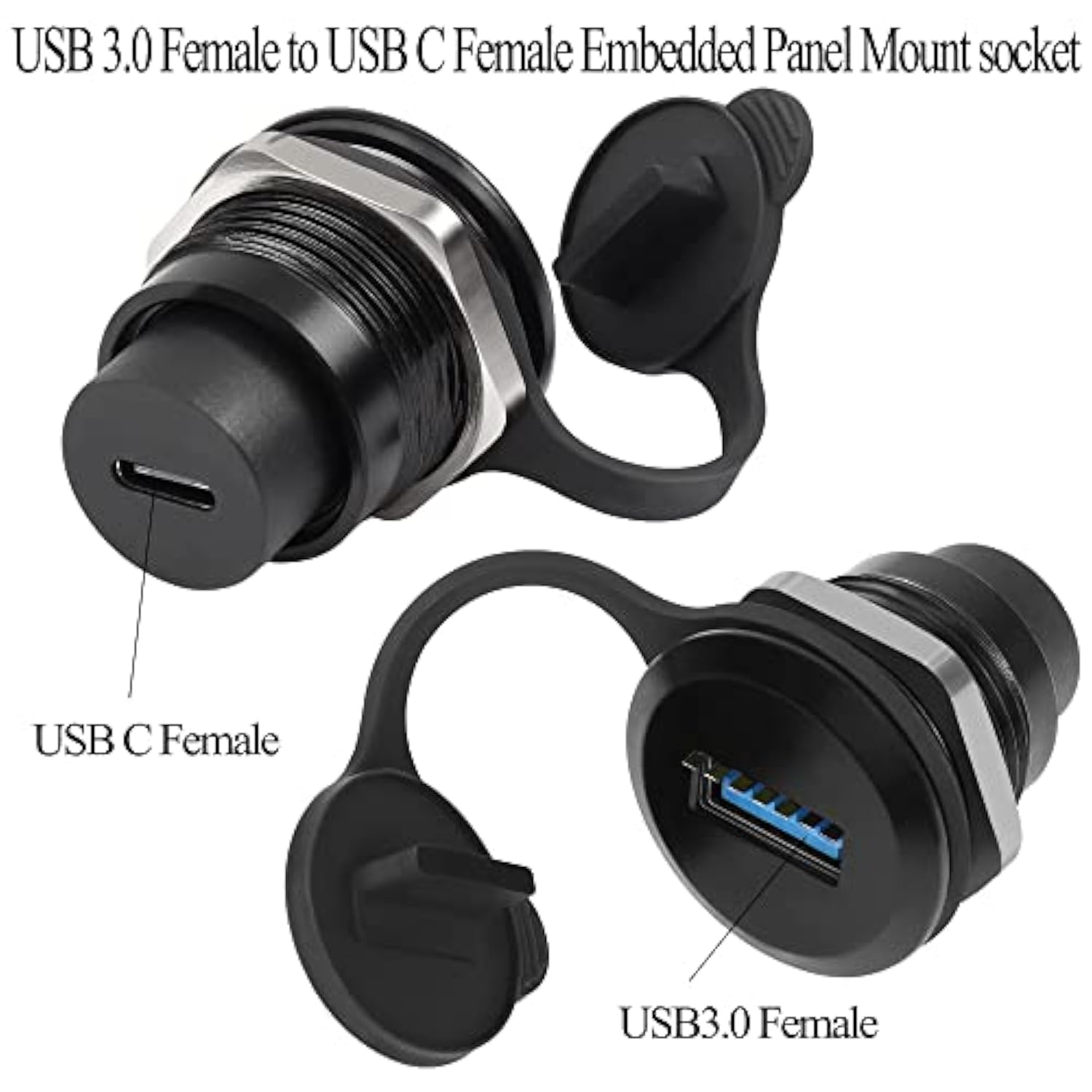 Usb 3.0 To Usb C Embedded Threaded Fixed Adapter 5Gbps Usb 3.0 Female To Usb C