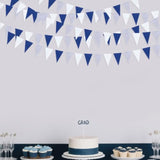 30 Ft Navy Blue White And Silver Party Decorations Royal Blue Triangle