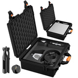 Starlink Mini Case, Waterproof Hard Travel Star Link Case For Mini Starlink With Molded Foam For Accessories, Lockable Storage Bag Black