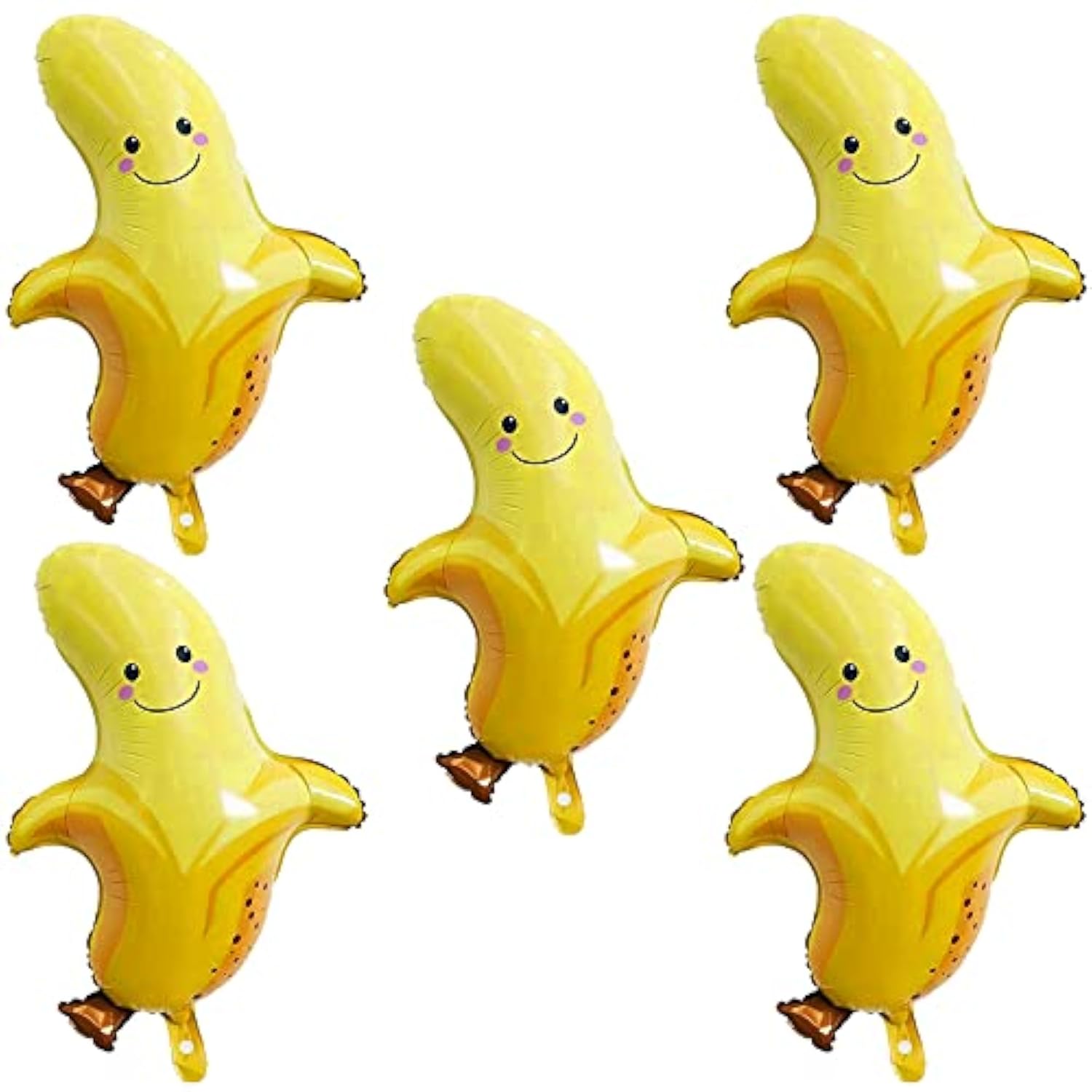 Banana Balloons Fruit Banana Foil Mylar Balloons For Baby Shower Fruit Theme Party Birthday Decoration Supplies 28 Inch 5Pcs
