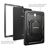 Fintie Shockproof Case For Samsung Galaxy Tab S4 10.5 2018 Model Smt830/T835/T837, [Tuatara Magic Ring] [360 Rotating] Multifunctional Grip Stand Carry Cover W/Builtin Screen Protector, Black
