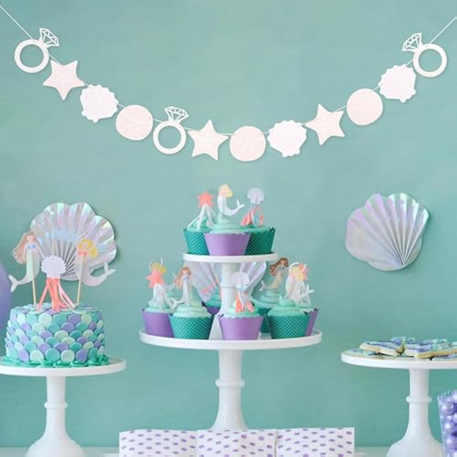 "Last Toast On The Coast" Banner Seashell Coastal Beach Tropical Bride Decor