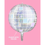 4-pcs 22" Iridescent Disco Ball Balloons for Bachelorette, Birthday, and NYE