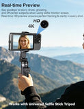 Selfie Monitor Screen for iPhone & Android Magnetic Phone Rear Camera 4K HD Display for Photos & Record Videos, Vlog, Live Stream, TikTok, Content