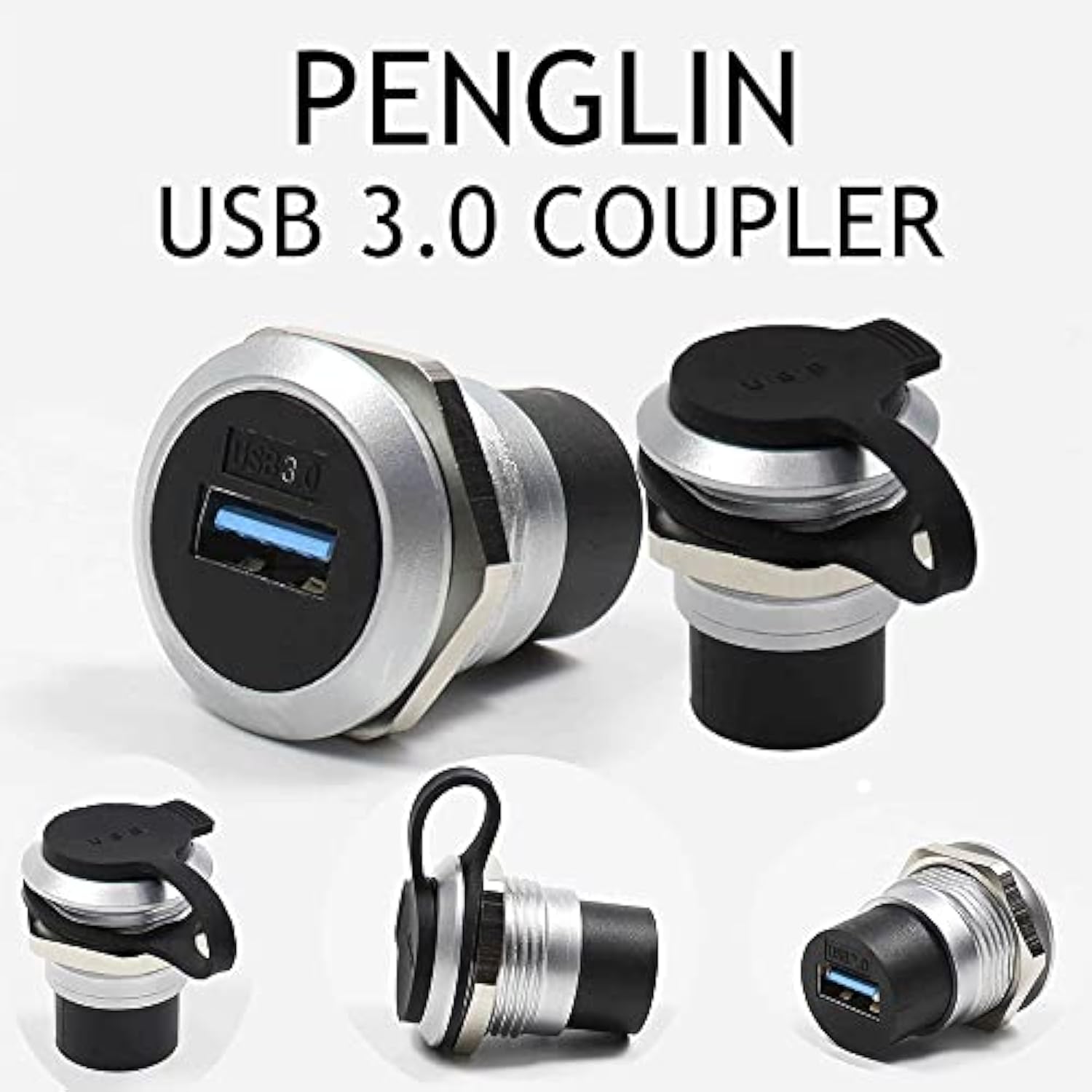 2Pack Usb 3.0 Panel Mount Coupler, Usb Pass Through Connector, Female To Femal