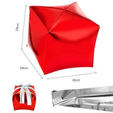 8 Pieces Christmas Square Shaped Foil Balloons Gift Box Cube Aluminum Foil Balloon For Happy Xmas Birthday Party Decoration, 24 Inch(Green And Red)