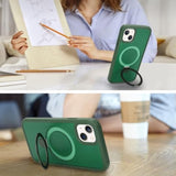 For Iphone 13 Mini Case With Magnetic Ring Stand And Built-In Screen Protector,For Apple Iphone 13 Mini Phone Cases With 360 Full Body Protective And Magsafe For Men Women Gril-Dark Green