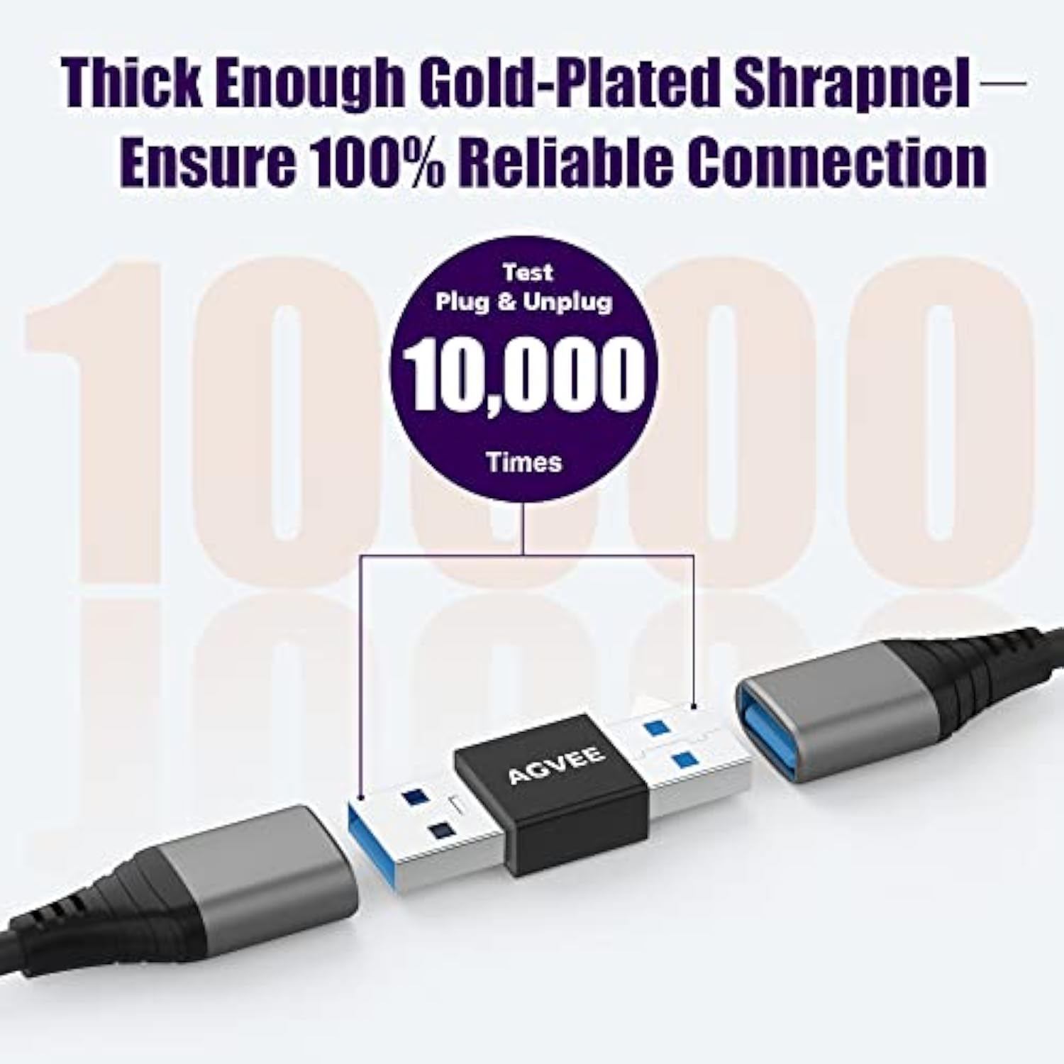 [4 Pack Usb-A 3.0 Male To Usb-A 3.0 Male Adapter, Usb 3.0 Converter Coupler Ex