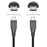 Micro Usb Charging Data Cable, 0.5M/1.6Ft Usb 2.0 Micro Usb Male To Micro Usb Male Cable With Otg Feature, Compatible Cell Phone, Tablet, Mp3 Player, Game Controller, Headset(2Pcs)