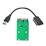 Xiwai USB 3.0 to mSATA 50Pin SSD & 1.8" Micro SATA 7+9 16pin Adapter Add on Ca
